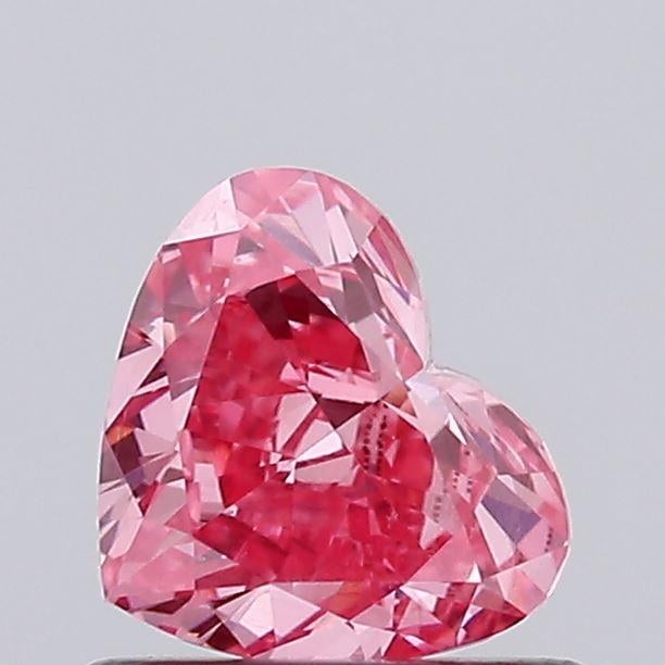 0.71 Ct. Fancy Vivid Pink Heart Lab Grown Diamond