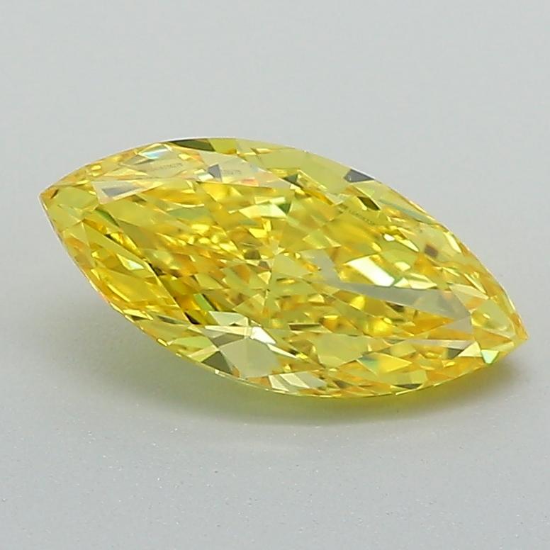 0.83 Ct. Fancy Vivid Yellow Marquise Lab Grown Diamond