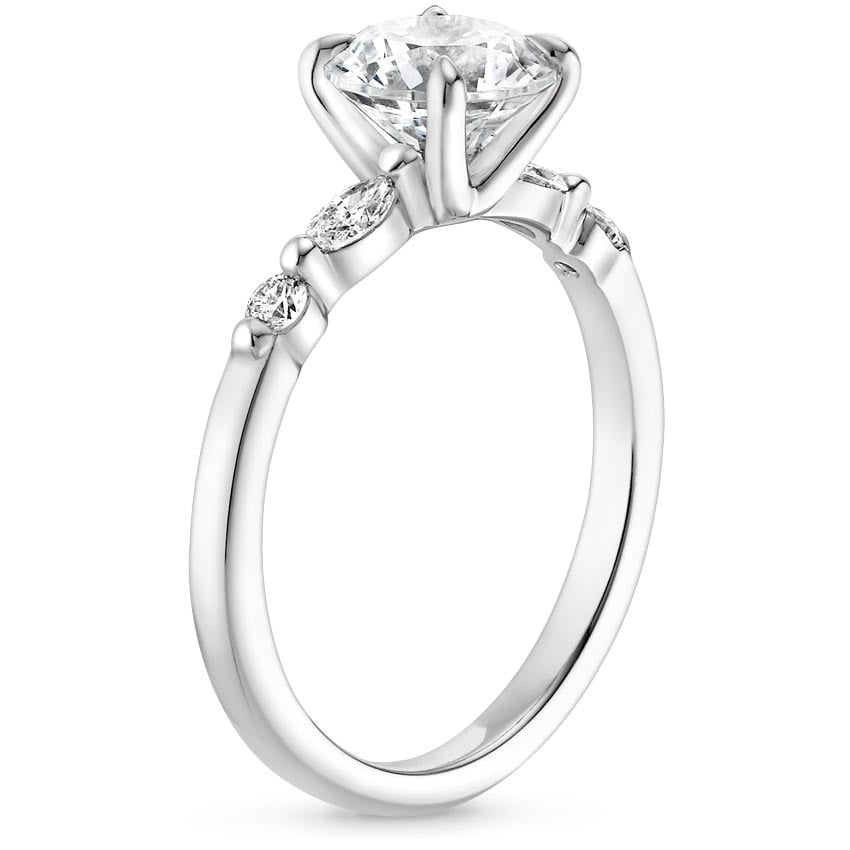 Platinum Petite Versailles Diamond Ring (1/6 ct. tw.), large side view