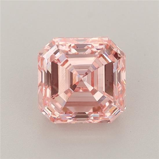 1.55 Ct. Fancy Intense Pink Asscher Lab Grown Diamond