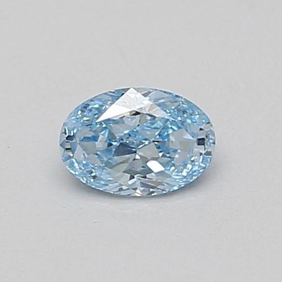 0.42 Ct. Fancy Vivid Blue Oval Lab Grown Diamond