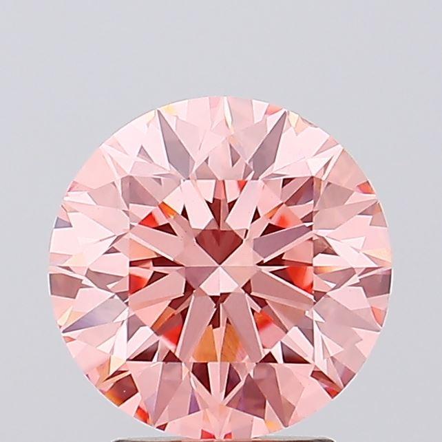 3.00 Ct. Fancy Vivid Pink Round Lab Grown Diamond