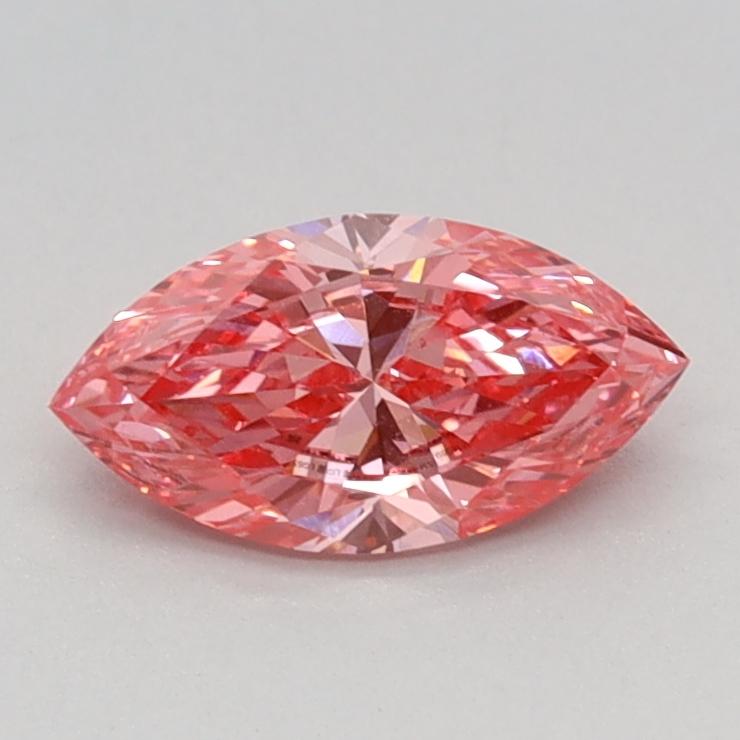 0.54 Ct. Fancy Vivid Pink Marquise Lab Grown Diamond