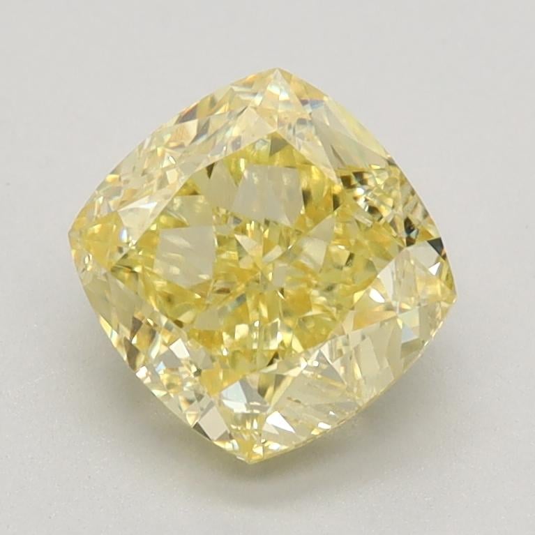 1.51 Ct. Fancy Intense Yellow Cushion Lab Grown Diamond