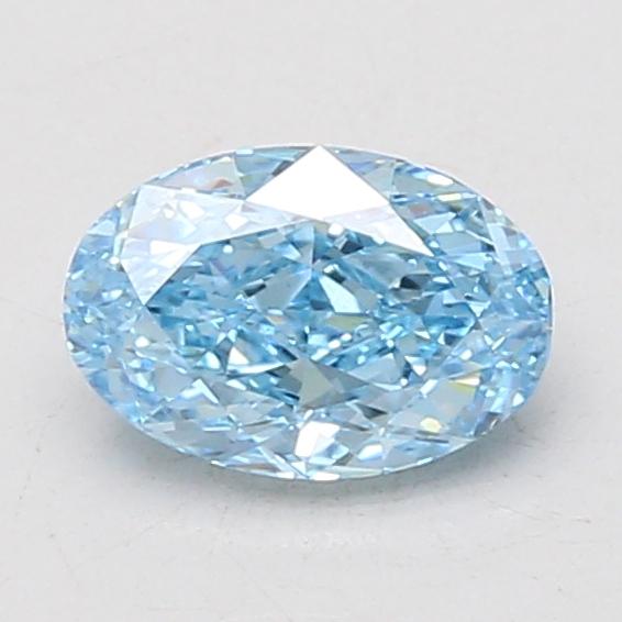 1.07 Ct. Fancy Vivid Blue Oval Lab Grown Diamond