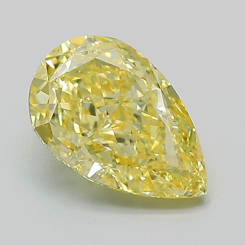 2.15 Ct. Fancy Intense Yellow Pear Lab Grown Diamond