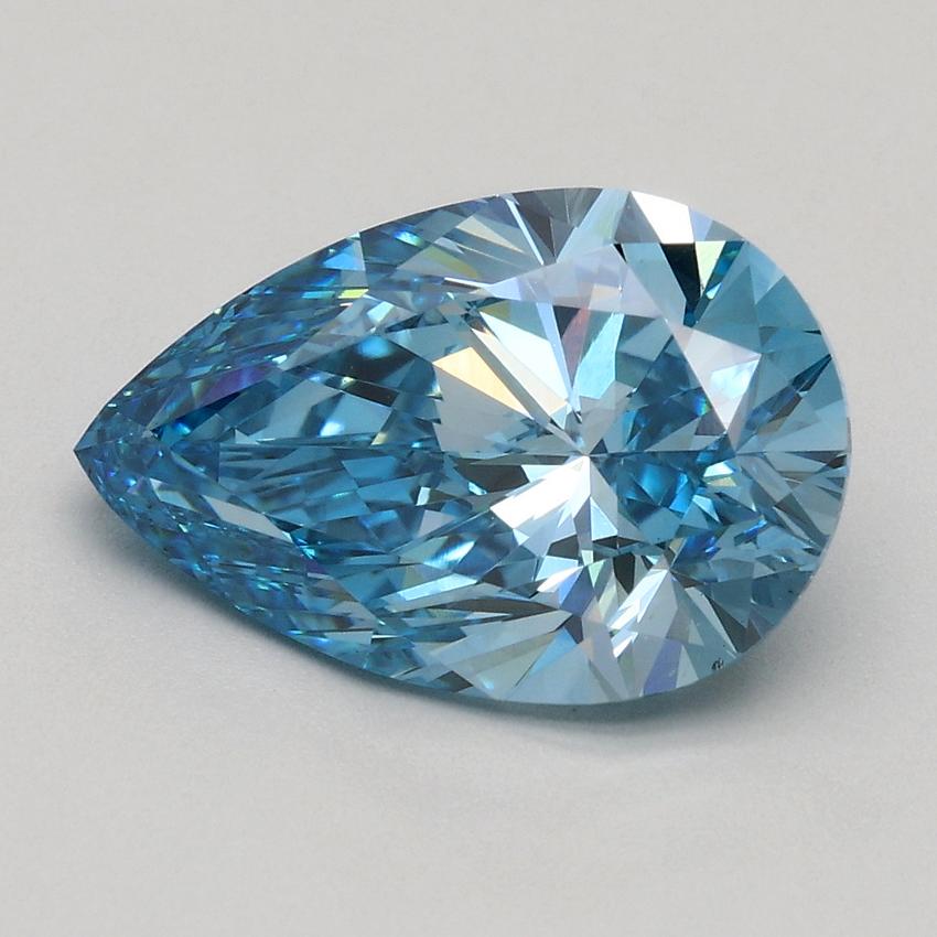 2.30 Ct. Fancy Vivid Blue Pear Lab Grown Diamond