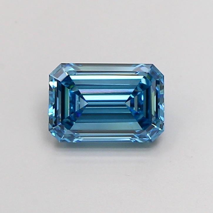 1.39 Ct. Fancy Vivid  Blue Emerald Lab Grown Diamond