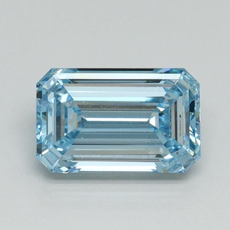 1.01 Ct. Fancy Vivid Blue Emerald Lab Grown Diamond