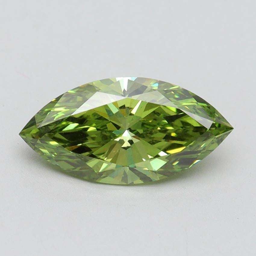 1.50 Ct. Fancy Vivid Green Marquise Lab Grown Diamond