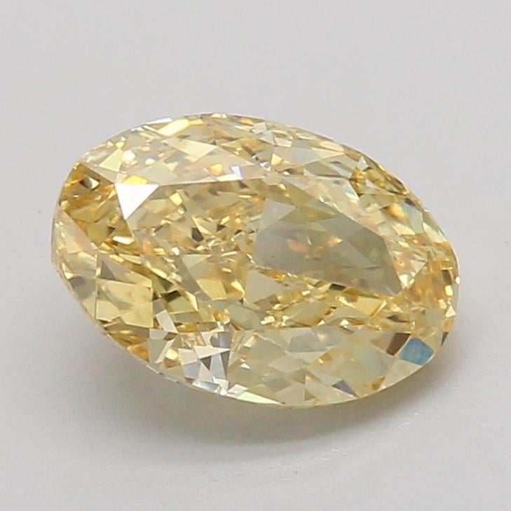 2.54 Ct. Fancy Vivid Yellow Oval Lab Grown Diamond