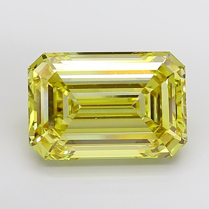 16.78 Ct. Fancy Intense  Yellow Emerald Lab Grown Diamond