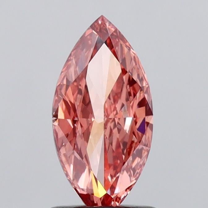1.12 Ct. Fancy Vivid Brownish Pink Marquise Lab Grown Diamond
