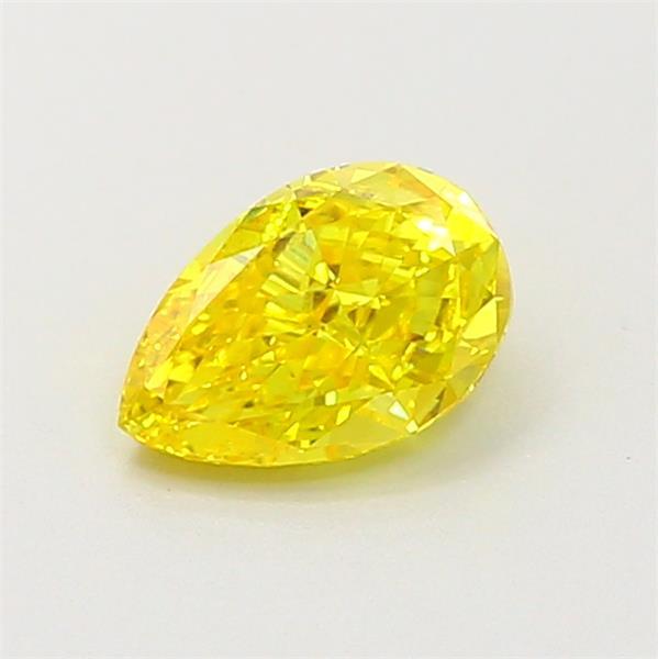 0.59 Ct. Fancy Vivid Yellow Pear Lab Grown Diamond