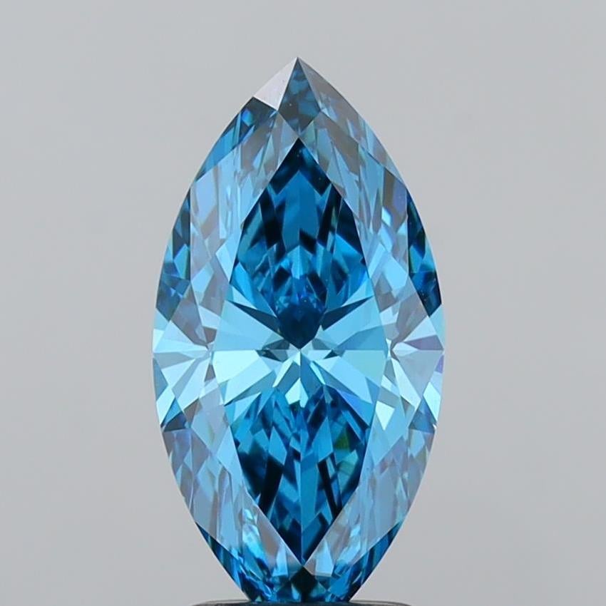 2.05 Ct. Fancy Vivid  Blue Marquise Lab Grown Diamond