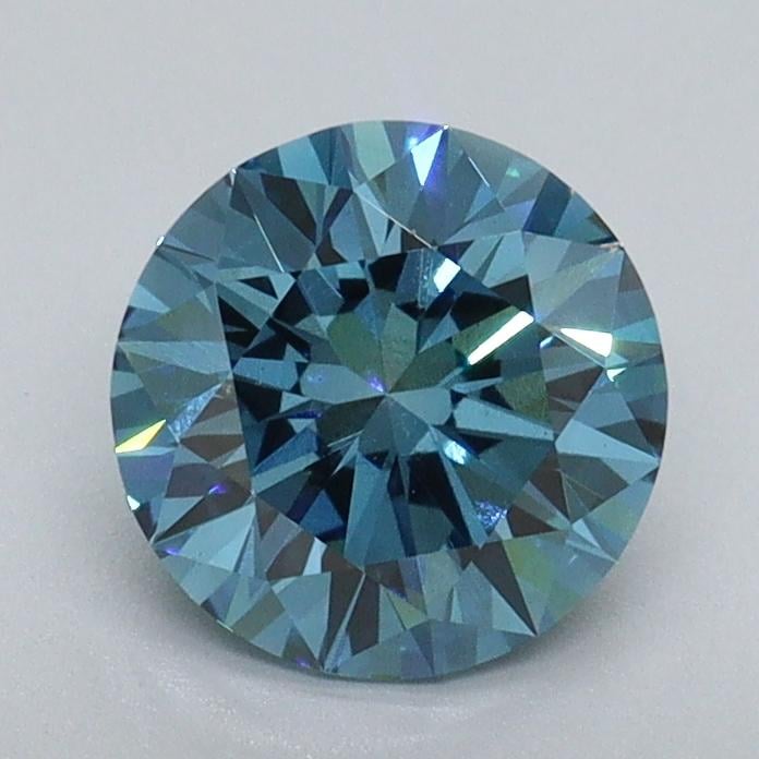 1.17 Ct. Fancy Vivid Blue Round Lab Grown Diamond