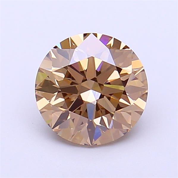 1.30 Ct. Fancy Light Brown Round Lab Grown Diamond