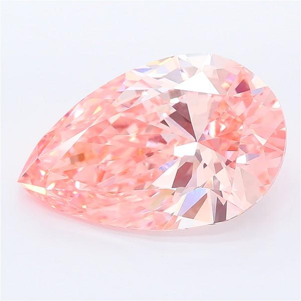 6.04 Ct. Fancy Vivid Pink Pear Lab Grown Diamond