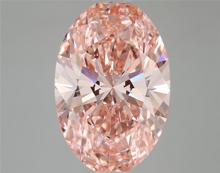 3.10 Ct. Fancy Vivid Pink Oval Lab Grown Diamond
