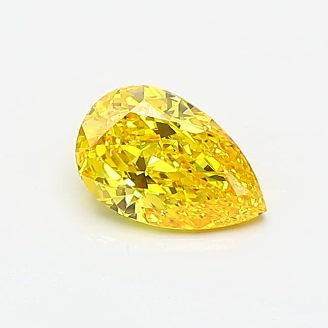 0.51 Ct. Fancy Vivid Yellow Pear Lab Grown Diamond