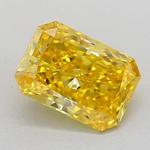 0.52 Ct. Fancy Vivid Yellow Radiant Lab Grown Diamond