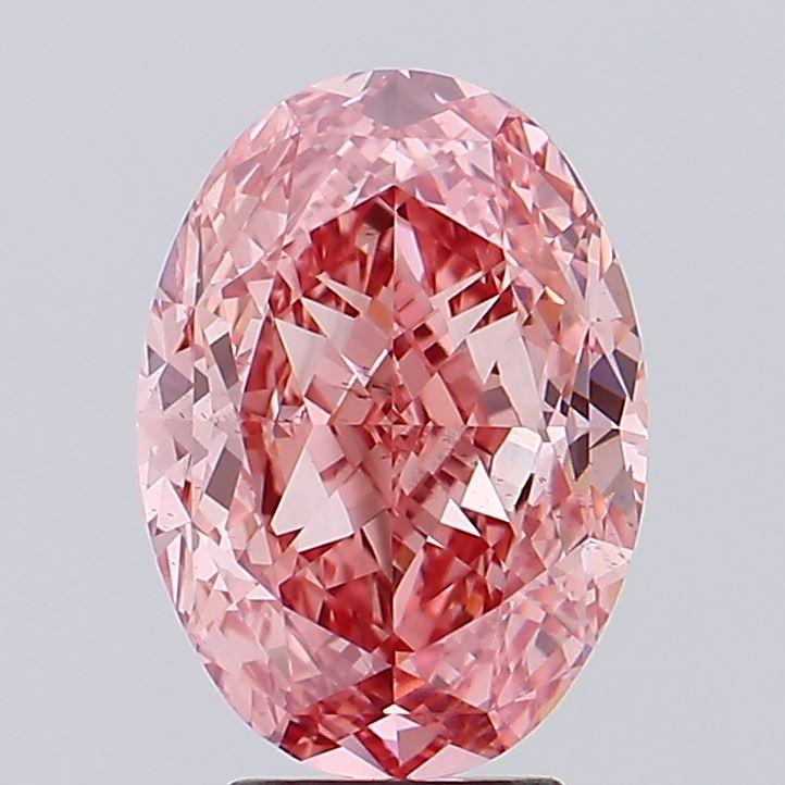 5.03 Ct. Fancy Vivid Pink Oval Lab Grown Diamond
