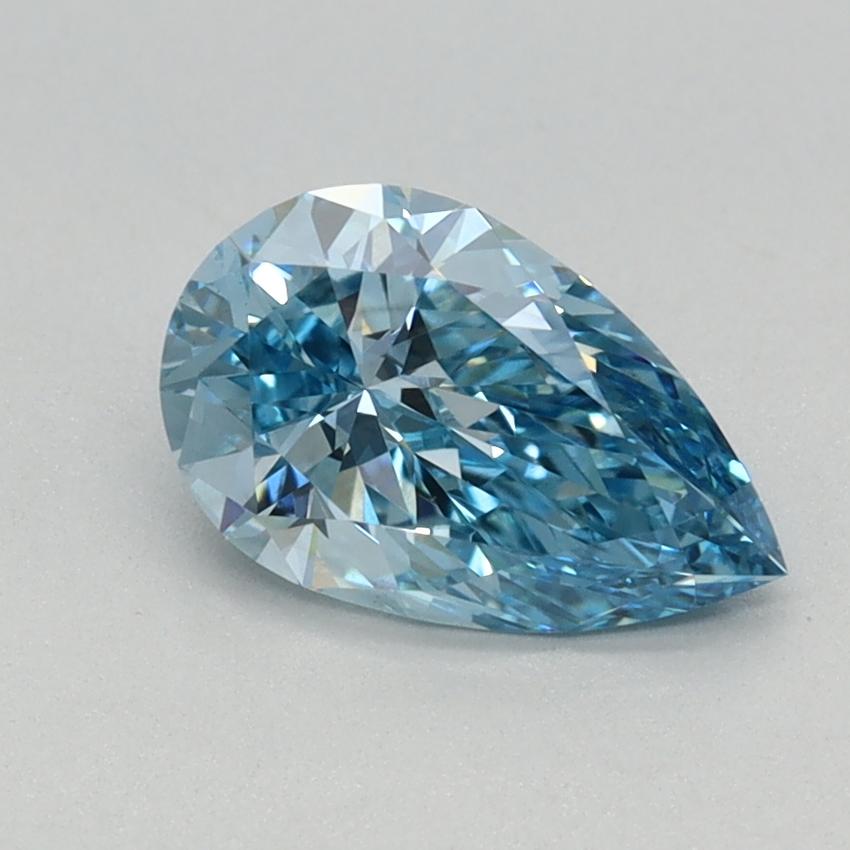 0.77 Ct. Fancy Vivid Blue Pear Lab Grown Diamond