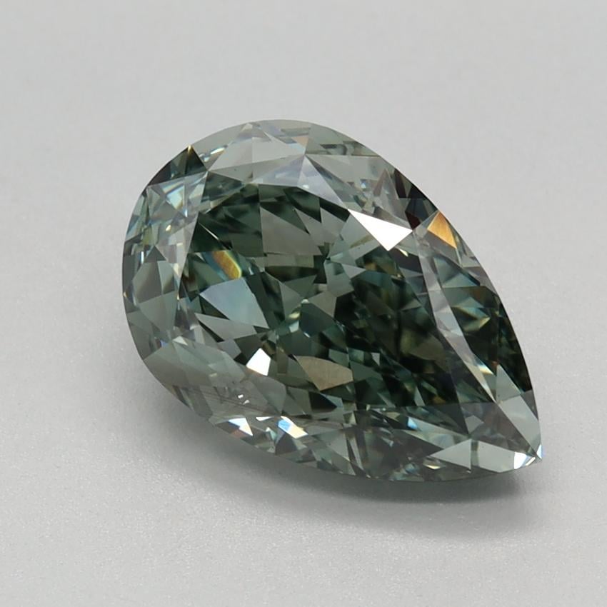 2.07 Ct. Fancy Vivid Green Pear Lab Grown Diamond