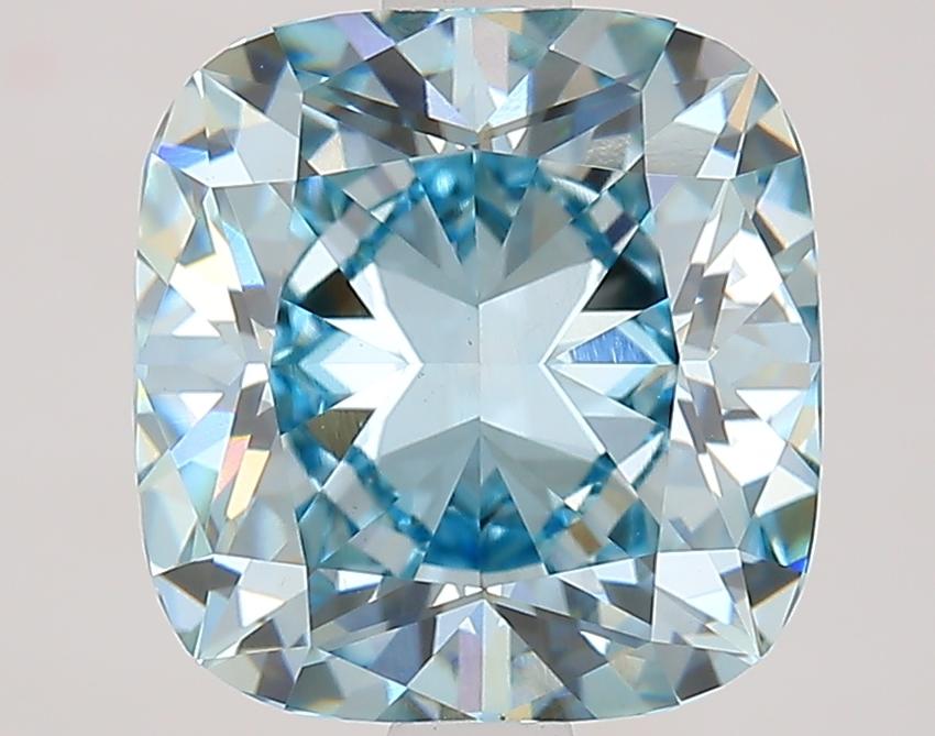 2.93 Ct. Fancy Intense Blue Cushion Lab Grown Diamond