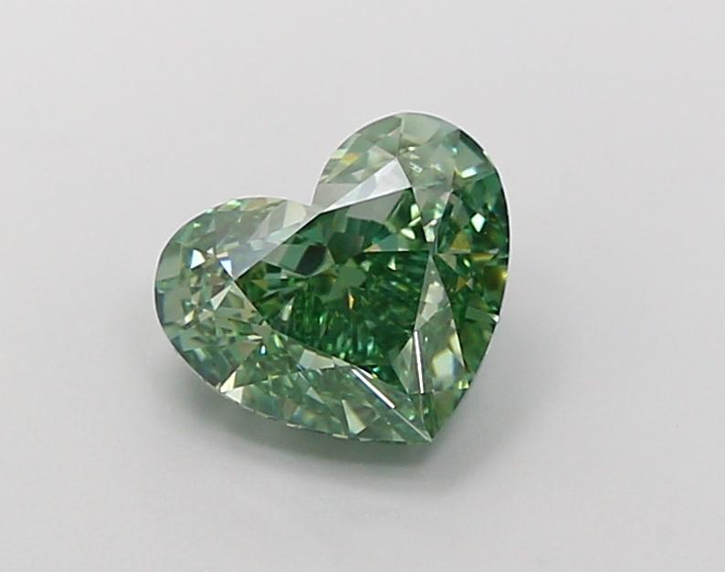 2.78 Ct. Fancy Vivid Green Heart Lab Grown Diamond