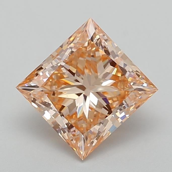 2.59 Ct. Fancy Intense Pinkish Orange Princess Lab Grown Diamond