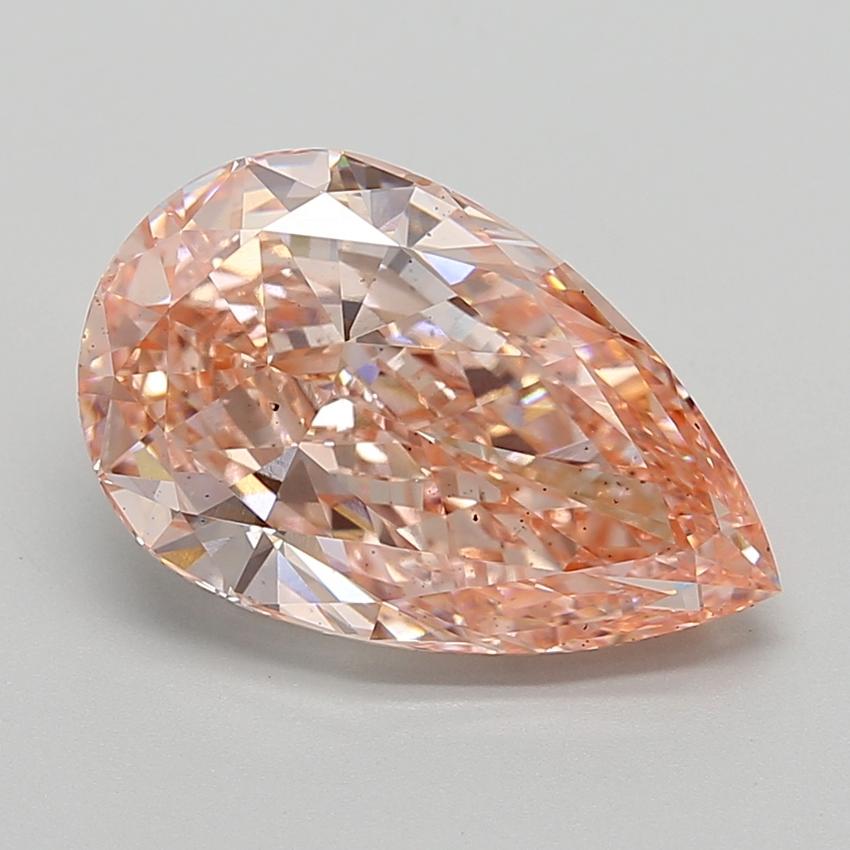 6.29 Ct. Fancy Intense  Pink Pear Lab Grown Diamond