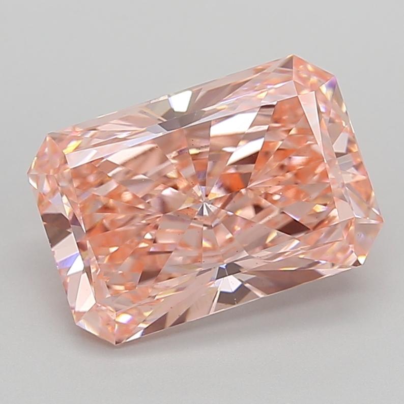 4.58 Ct. Fancy Vivid  Pink Radiant Lab Grown Diamond
