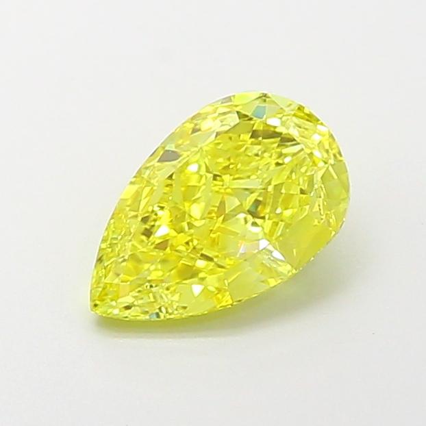 1.21 Ct. Fancy Vivid  Yellow Pear Lab Grown Diamond