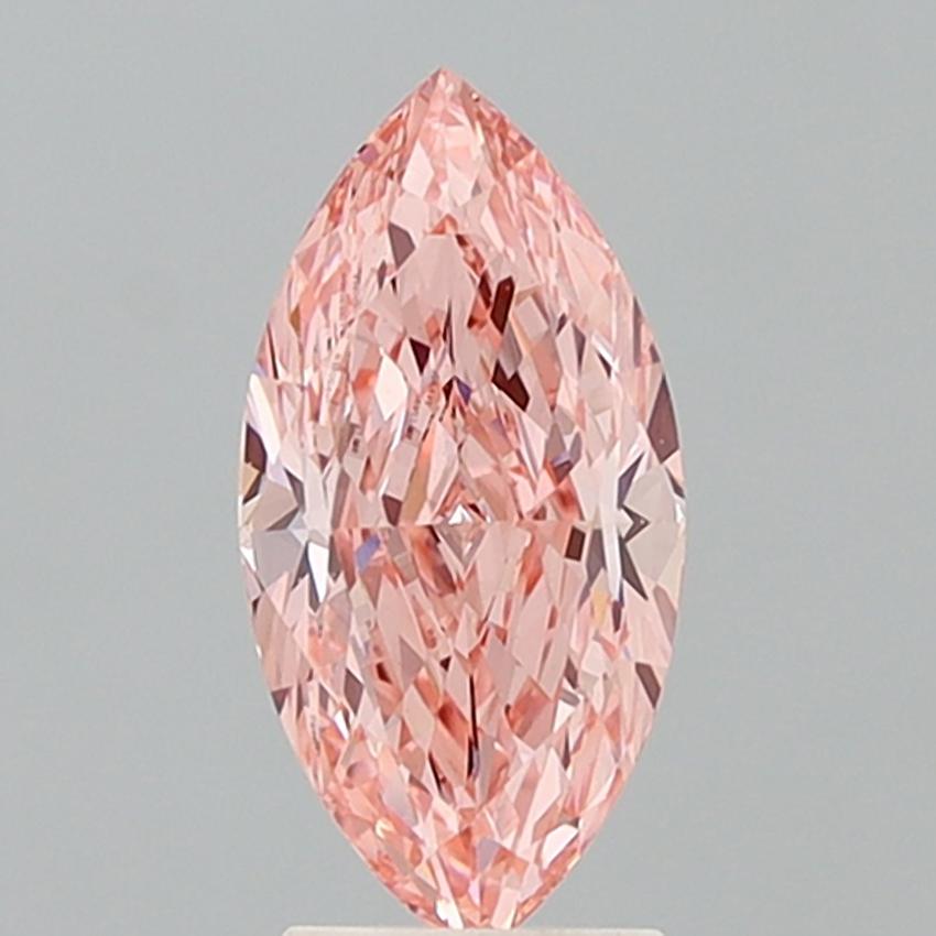 2.67 Ct. Fancy Vivid Pink Marquise Lab Grown Diamond