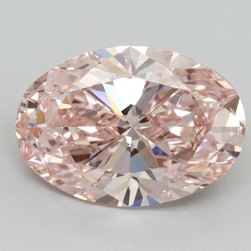 5.04 Ct. Fancy Vivid Pink Oval Lab Grown Diamond