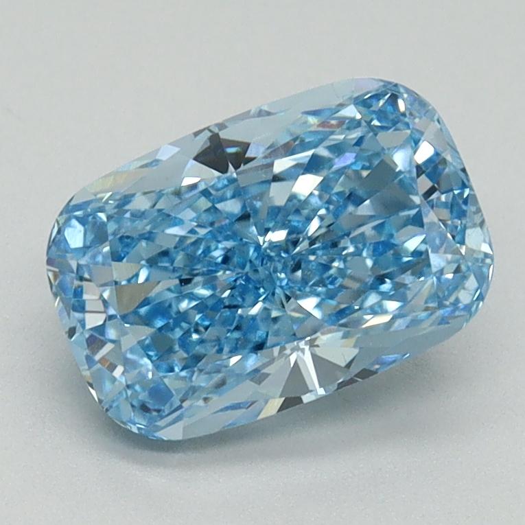 1.65 Ct. Fancy Vivid Blue Cushion Lab Grown Diamond