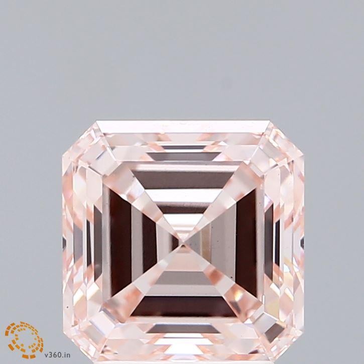 3.10 Ct. Fancy Intense  Pink Asscher Lab Grown Diamond