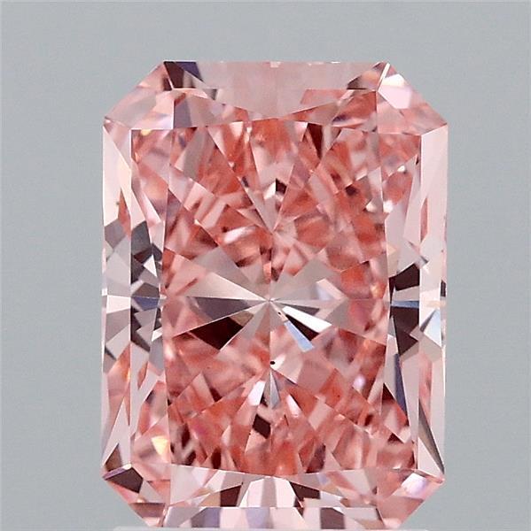 2.06 Ct. Fancy Vivid  Pink Radiant Lab Grown Diamond