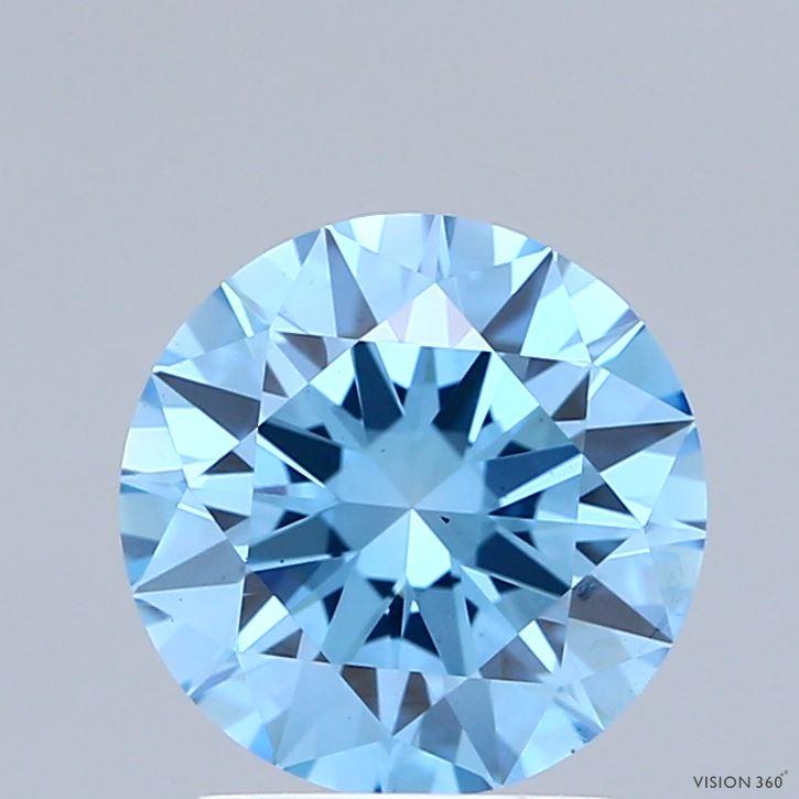 1.93 Ct. Fancy Vivid  Blue Round Lab Grown Diamond