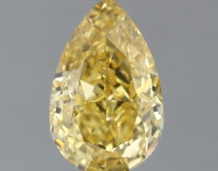 1.01 Ct. Fancy Vivid  Yellow Pear Lab Grown Diamond
