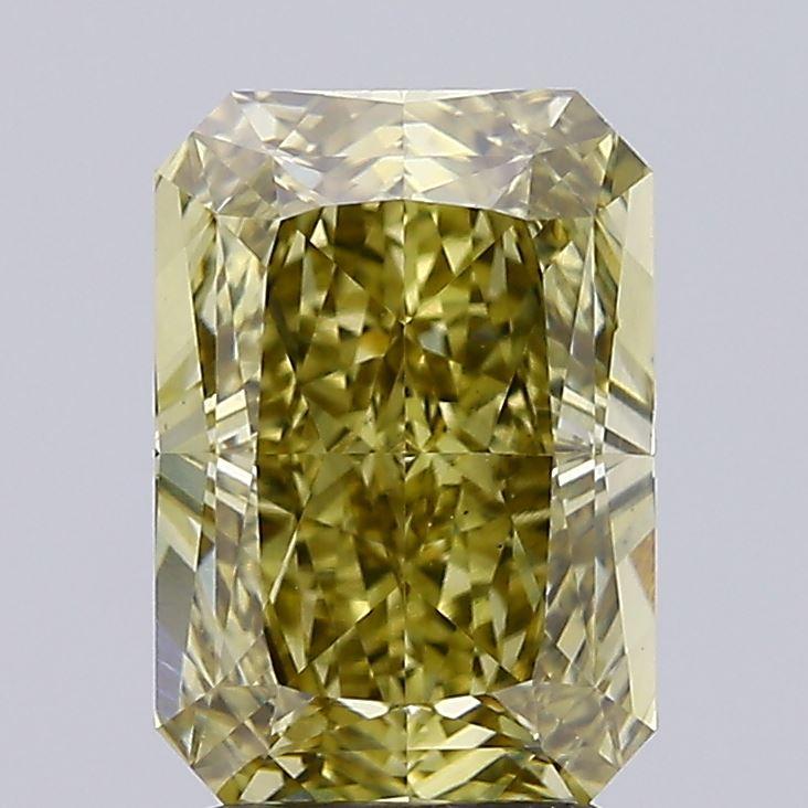 3.06 Ct. Fancy Intense Greyish Yellow Radiant Lab Grown Diamond