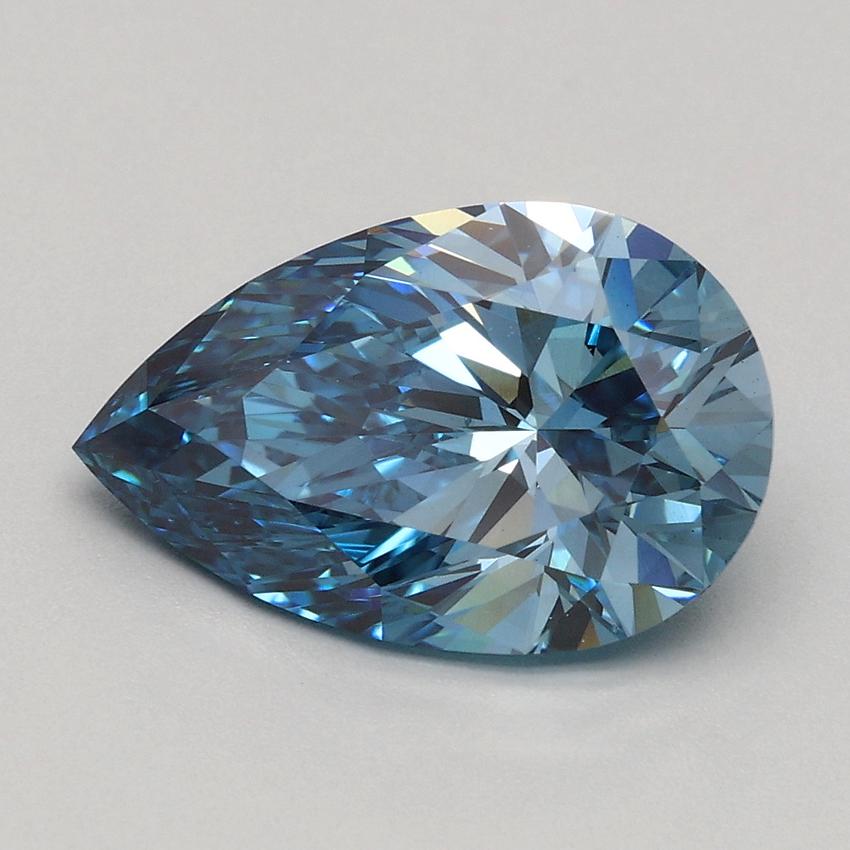 2.08 Ct. Fancy Vivid Blue Pear Lab Grown Diamond