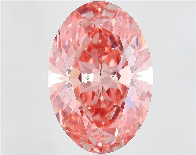17.02 Ct. Fancy Vivid  Pink Oval Lab Grown Diamond