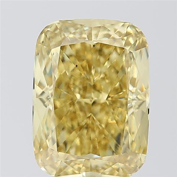 5.07 Ct. Fancy Intense  Yellow Cushion Lab Grown Diamond