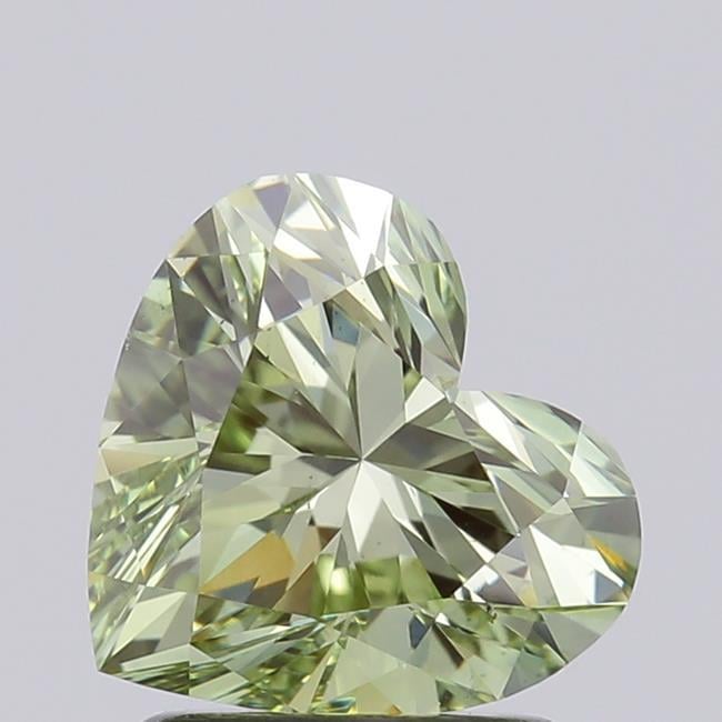 1.50 Ct. Fancy Vivid Green Heart Lab Grown Diamond