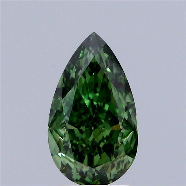 2.03 Ct. Fancy Vivid Green Pear Lab Grown Diamond