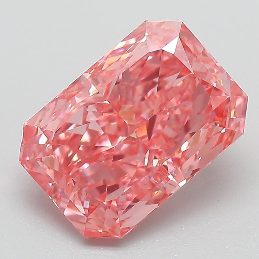 3.07 Ct. Fancy Pink Radiant Lab Grown Diamond