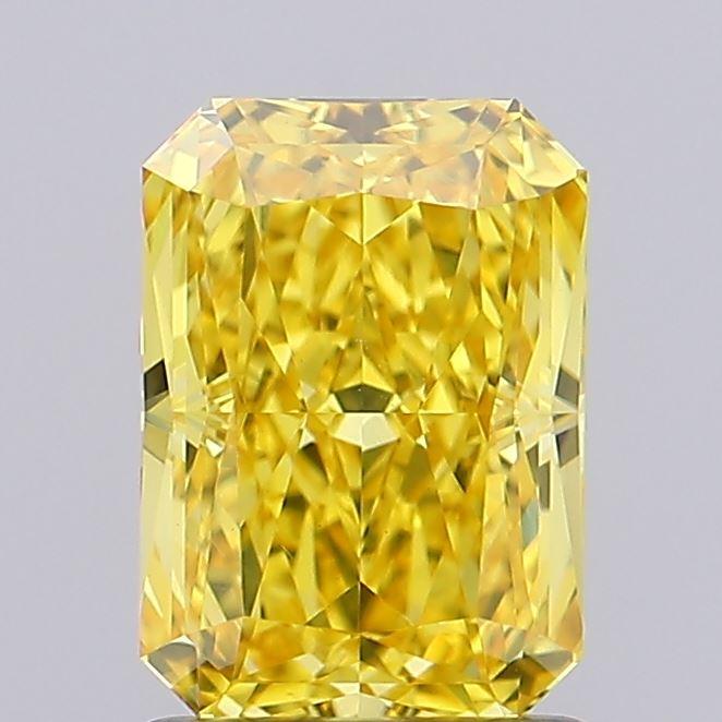 1.32 Ct. Fancy Vivid Yellow Radiant Lab Grown Diamond