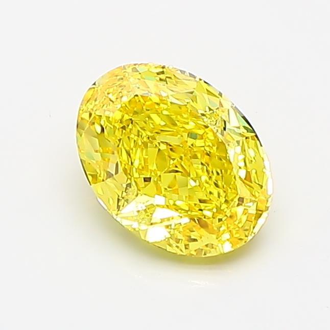 1.01 Ct. Fancy Vivid Yellow Oval Lab Grown Diamond